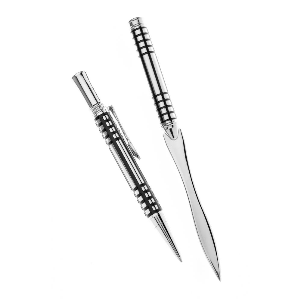 Mackintosh Lattice Etched Ballpoint and Letter Opener Set